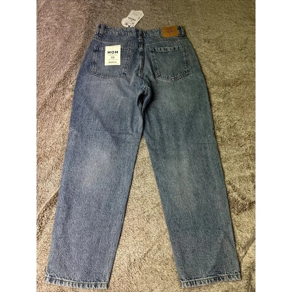 Stradivarius Mom Petite Jeans High Rise Button Fly Vintage Women's US 6 New - Picture 13 of 16